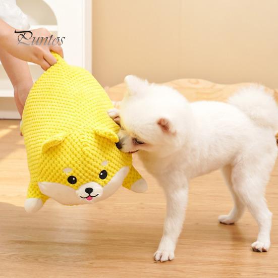 Corgi Dog Toy Plush Squeaky Soft Chew Interactive Stuffed Animal for Dogs Puppy Teething Small to Large Boredom Anxiety Relief