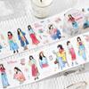 Journal GO 6x200cm Kawaii Scrapbooking Character Masking Tape Decor Diary Album Aesthetics Stationery Junk Journal Tape Stickers