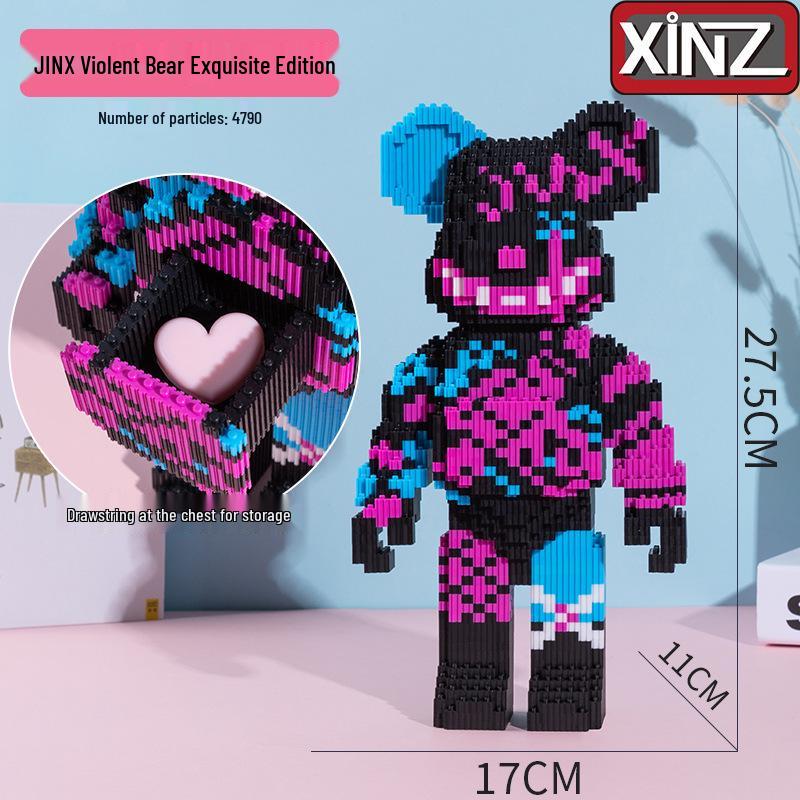 Creative Violent Bear Micro-particle 3D Puzzle Toy for Adults - High Difficulty
