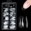 Alomd/Coffin/Square/Stiletto Fake Nail Tips Clear Acrylic False Nails 10Sizes Press On Nail for DIY Nail Extensions