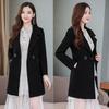 20 new autumn and winter woolen women's coat double-breasted jacket multi-color and multi-size