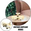 Zerodeko Vintage Metal Airplane Model Retro Decor for Home and Office Iron Craft Plane Adornment Unique for Birthdays and Parties Elegant Miniature