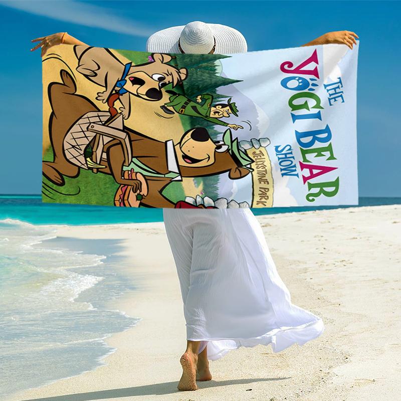 Yogi Bear Show Fashion Beach Towel: Ideal for Summer Adventures Soft, absorbent and quick drying suitable for swimming and bathing