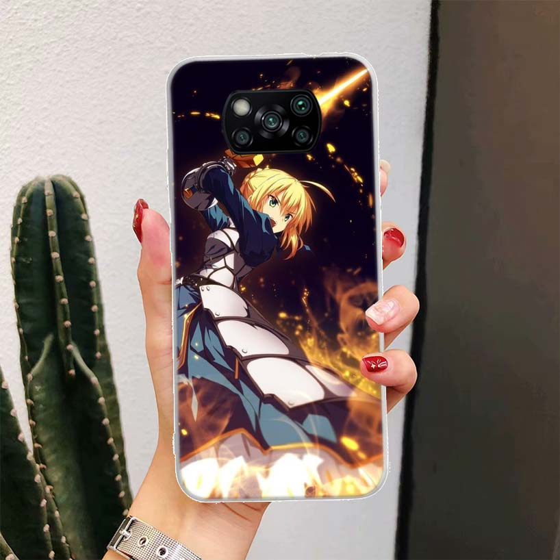 Fate Zero Stay Night Saber For Xiaomi Poco X6 X3 Nfc X5 X4 F6 F5 Pro Phone Case F4 Gt F3 F2 F1 M5S M4 M3 M2 5G Fundas Coque X3 N