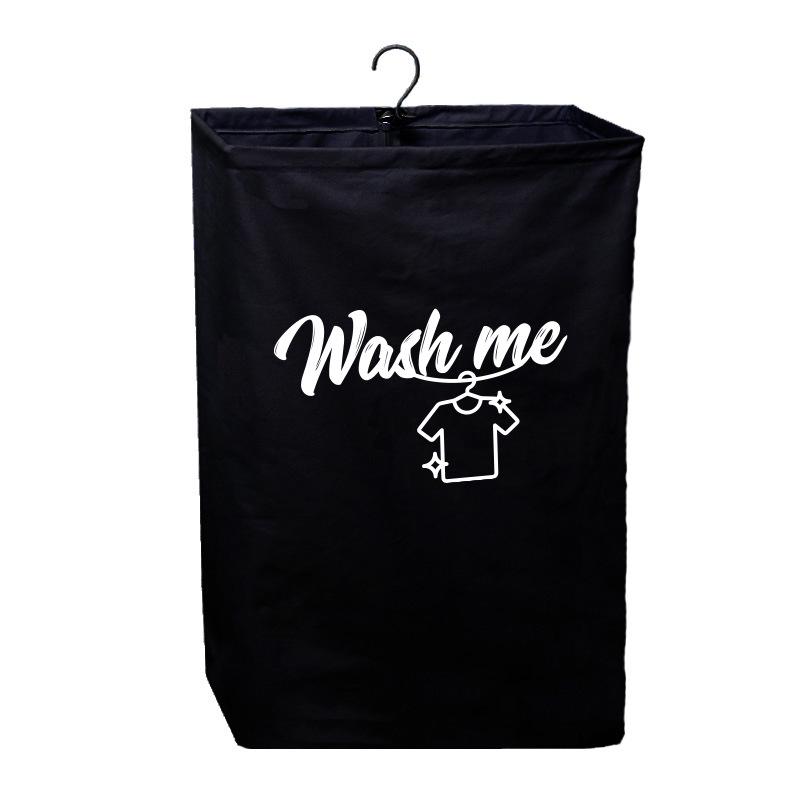 Rotatable Cotton Canvas Laundry Basket - Detachable and Washable Storage Bag
