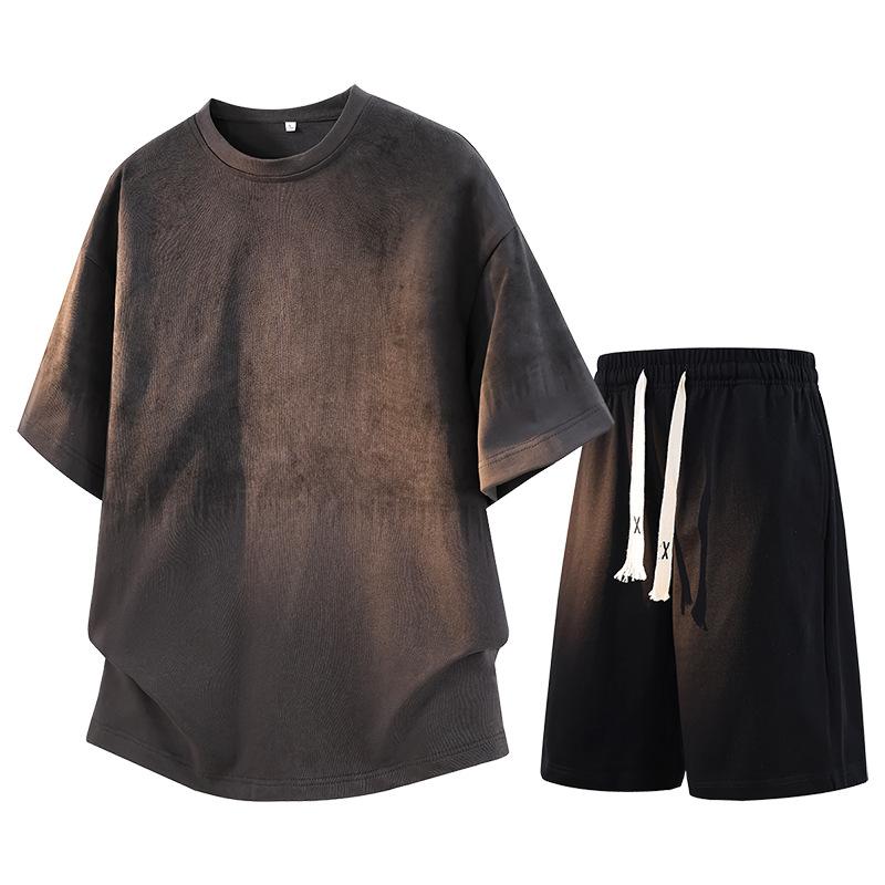 Summer New Casual Men's T-shirt Short Sleeve Shorts Suit