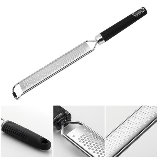 Citronskalsskalare med Ergonomiskt Halkfritt Handtag Rostfritt Stålblad Kraftig Citrusrivare Vitlök Ost Ingefära Muskot Rivverktyg