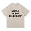 Reneé Rapp Bite Me Koszulka Retro Moda Damska Męska Odzież Retro Harajuku Wysokiej Jakości Ubrania VintageKoszulki