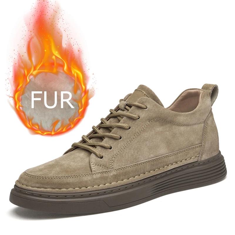 

Модные зимние плюшевые теплые фирменные удобные ботинки для пустыни на шнуровке модные молодежные кроссовки для походов ботильоны из натуральной кожи 47