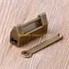 F26C Chinese Old Lock Vintage Brass Padlock Wedding Jewelry Box Catch With for
