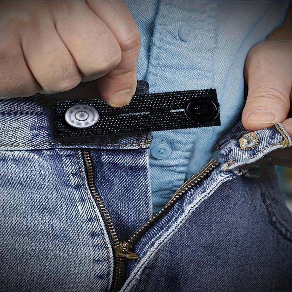 5 Stück Hose Hose Bunddehner Bundverlängerer Knopf Elastische Verstellung Taille Knopf Gürtelverlängerung Schnalle