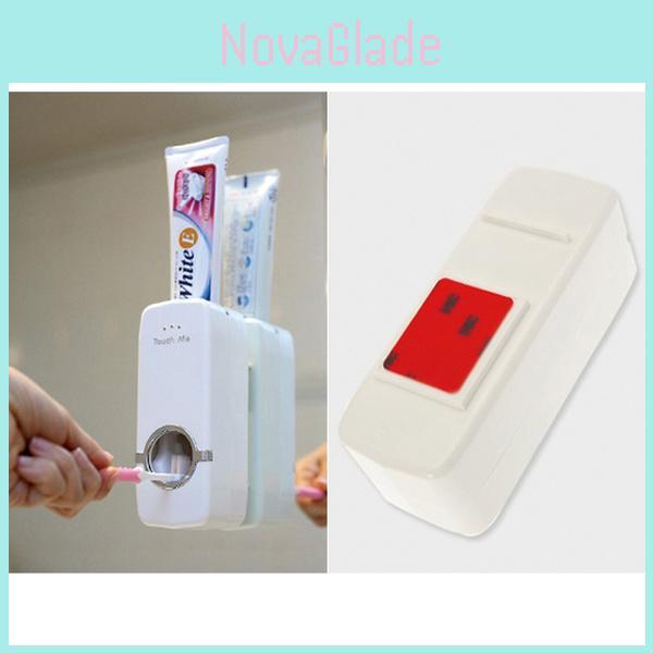 Elegant Home Auto Automatic Toothpaste Dispenser And Toothbrush Holder Set With Premium Quality Construction
