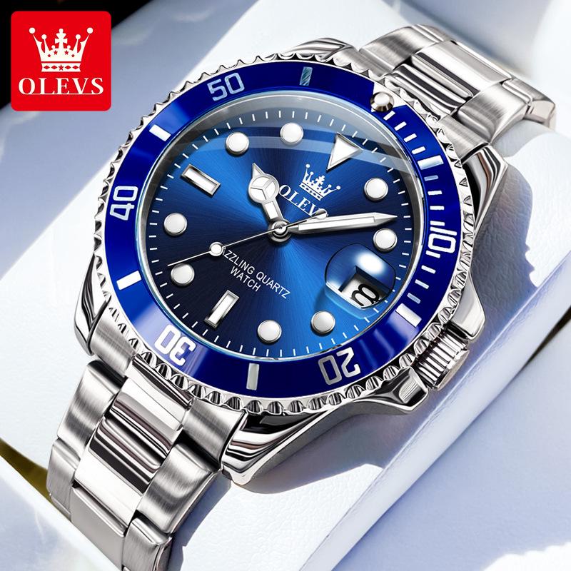 Мужские часы Oulishi со светящимся зеленым кварцем