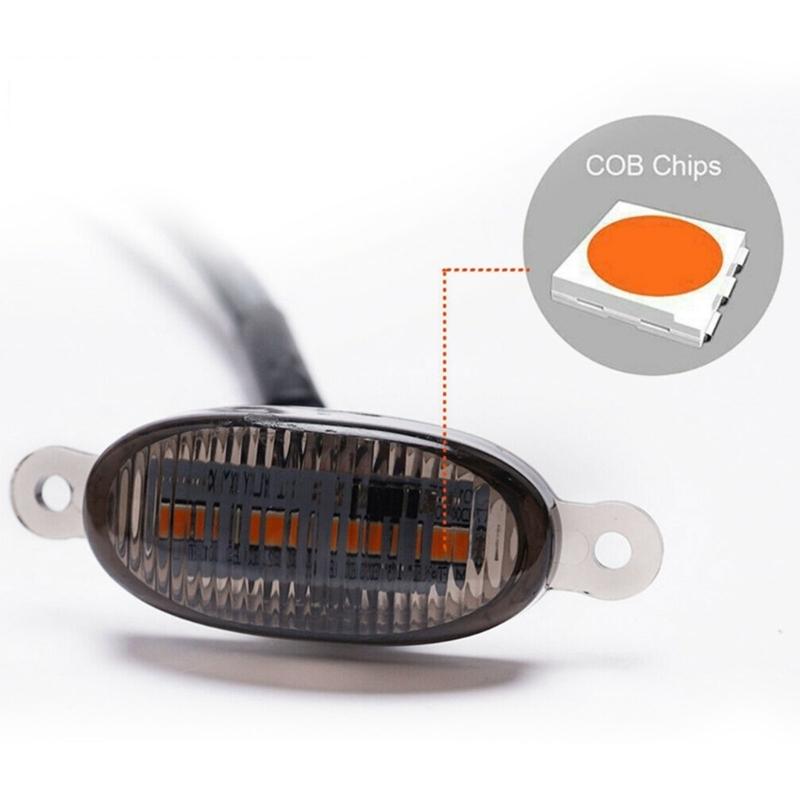 Universal Automotive Front Grill Lights Yellow Amber Lens Design Energy Efficient 12V Daytime Running Grill Light