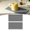 2 Pieces Silicone Bar Mat Countertop Easy Clean Drain Pad Glasses Drying for Restaurant Counter