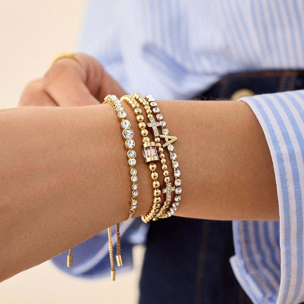 Bracelet Gold Beads December 12Th Birthday Stone Zircon Electroplating Real Gold Color Retention Beaded Bracelet