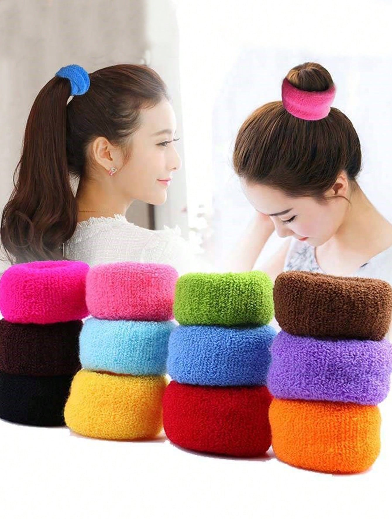 

12 шт./набор Модная простая милая однотонная повязка на голову для женщин Аксессуары для волос