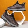 Men's Waterproof Non-Slip Winter Boots: Warm, Velvet, Thick Leather Snow Shoes for Seniors.