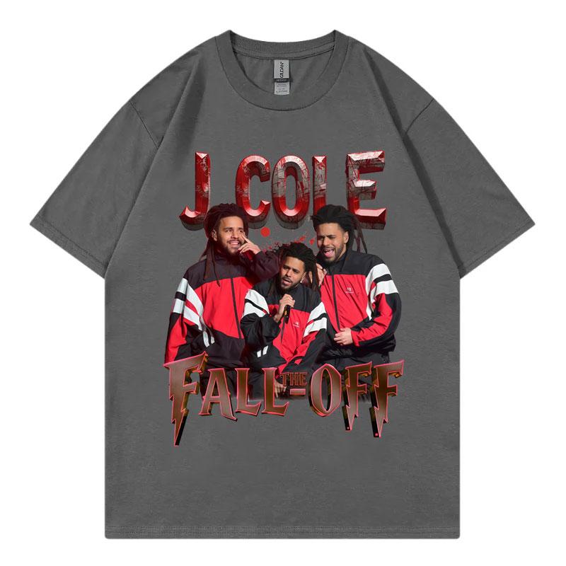 Rapper J Cole The Fall Off Tour 2026 Tshirt Streetwear Fashion Hip Hop Short Sleeve Tshirts Men Women Casual Cotton T Shirts
