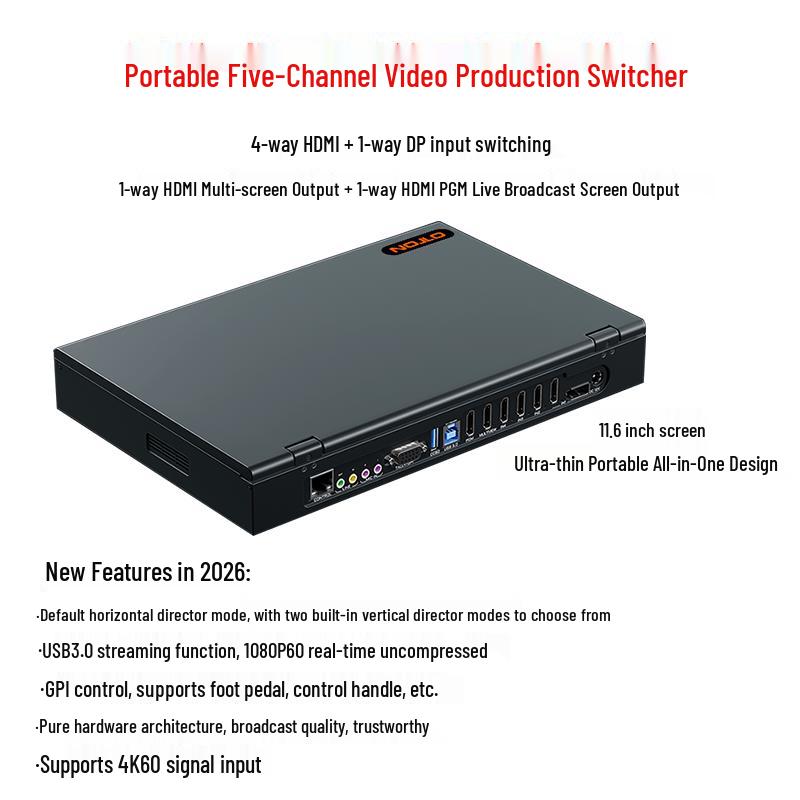 Oton A25 4-Channel Live Production Switcher with Virtual Keying