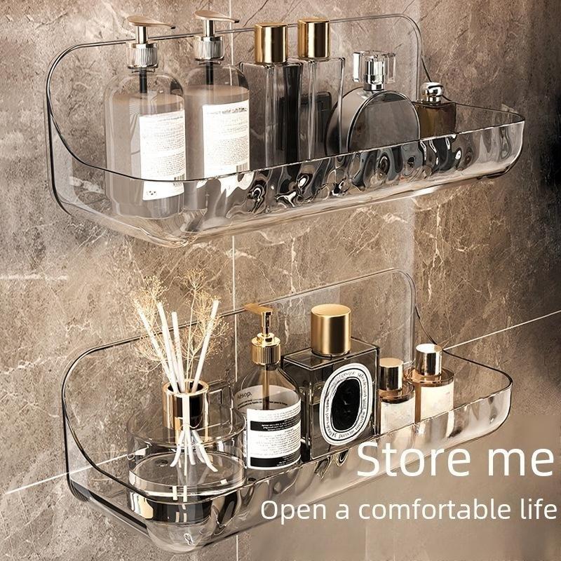 Acrylic Bathroom Wall-mounted Storage Rack for Cosmetics Modern Simple Style