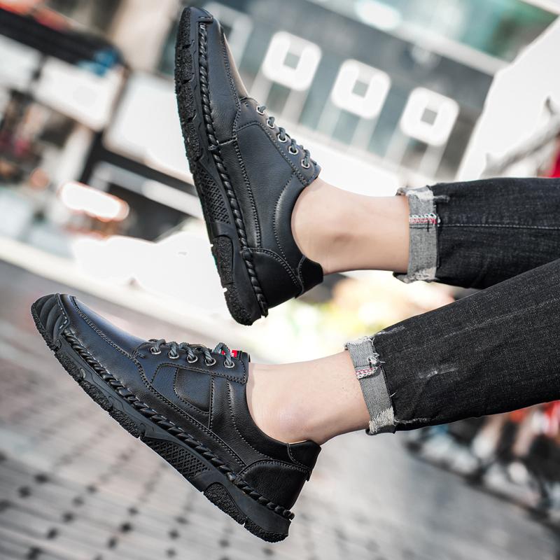 Fashion New Outdoor Handmade Mens Shoes Lightweight Fashion Mens Sneakers Breathable Men Casual Shoes Comfortable Mens Driving Shoes
