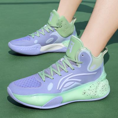 Student Basketball Shoes Men Breathable High Top Shock Absorption Anti-slip Wear Professional Combat Sports Shoes
