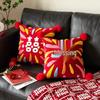 Double Happiness Wedding Cushion Covers – Red Sofa Backrest Decor for Newlyweds