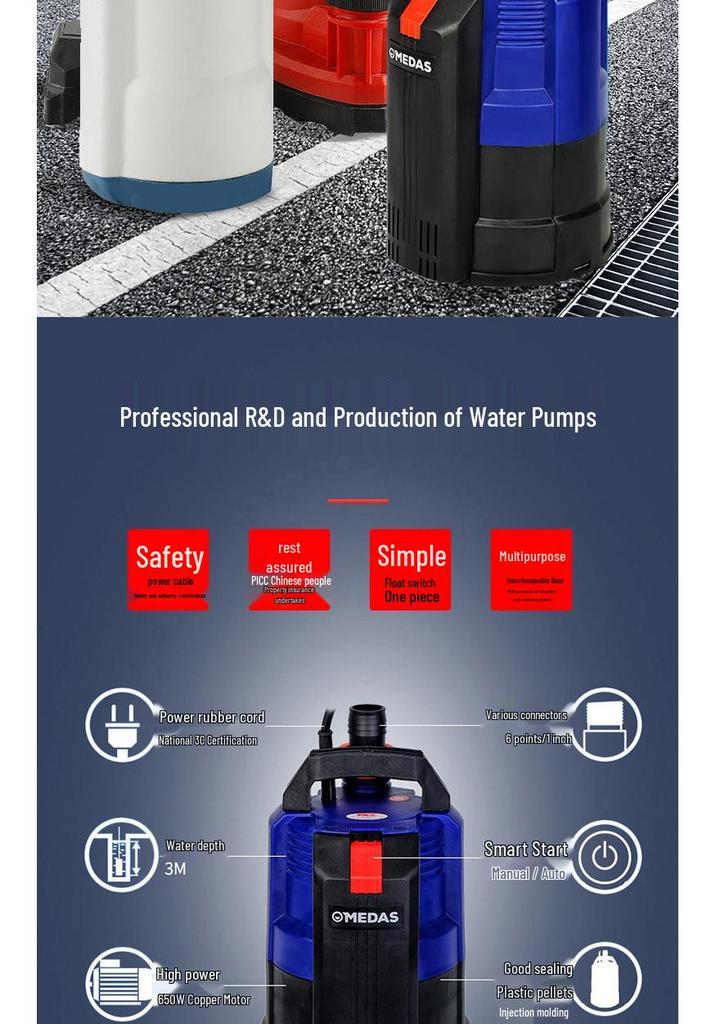 Automatic Low-Level Basement Sump Pump | Flood & Drainage Submersible Booster