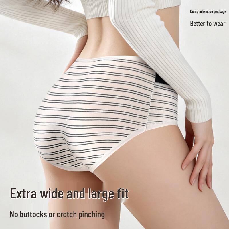 Nanjiren Women's Cotton Striped Antibacterial Panties