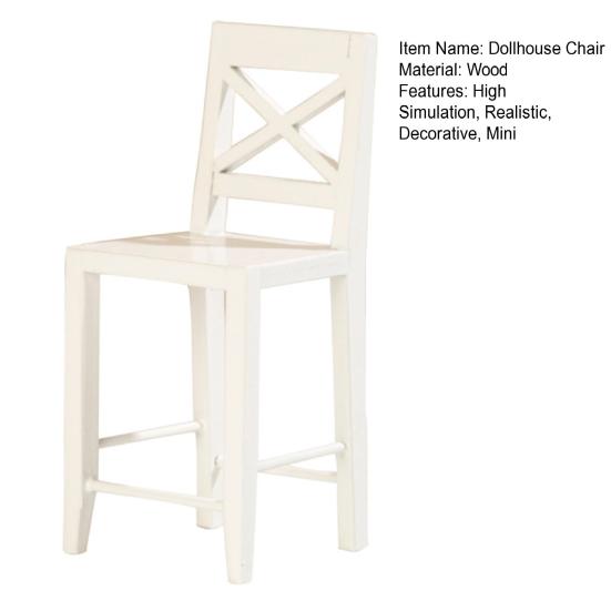 1:12 Mini židlička Domeček pro panenky Dřevěná miniaturní židlička Drobný nábytek Modelová židle Kutilská řemesla Doplňky k domečku pro panenky Domácí dekorace