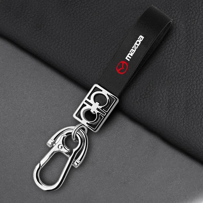 Modische Metall+Geflochtene Seil oder Leder Schlüsselanhänger Schlüsselkette Schlüsselringe Für Mazda 3 5 CX-3 CX-4 CX-5 CX-7 CX-9 Axela 6 RX8 7 MX3 MX5