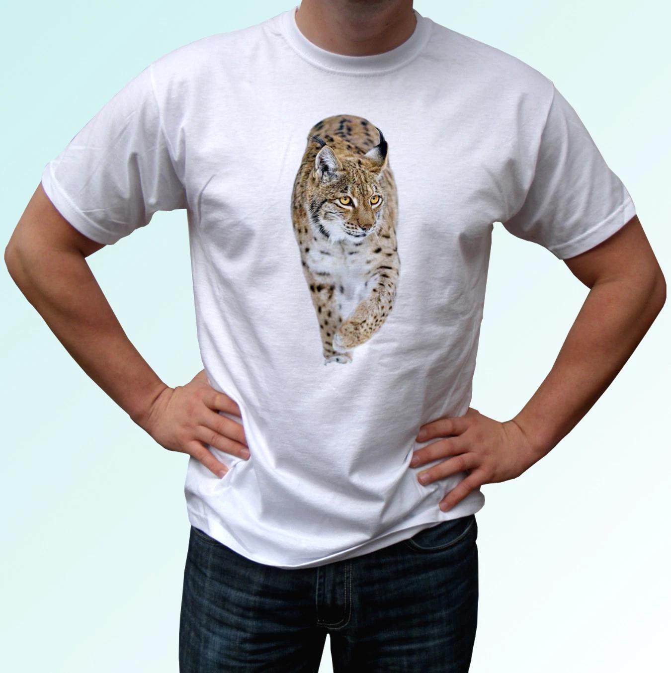 

Lynx white kids boys T-Shirt animal tee top cat design - s s kids baby sizes 160