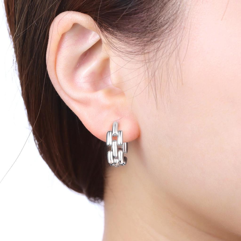 S925 Sterling Silver Minimally Designed Earrings Hoop Earrings Women Jewelry Original Trendy Anniversary Gifts