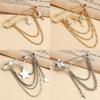 Fashionable Star Chain Brooch for Showing Charm Trendy Chain Shaped Pin Adornment Women's Collar Brooch Jewelry