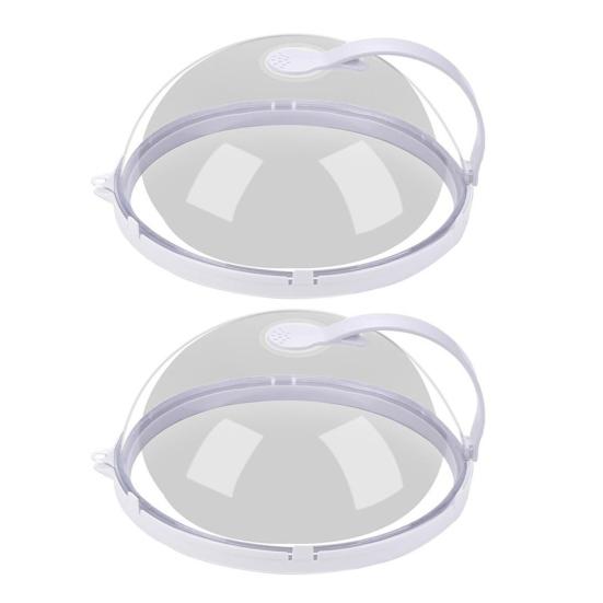 2Pcs Microwave Splatter Cover for Food Large Microwave Plate Food