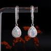 925 Sterling Silver Jewelry Set with  Ethiopia Opal Gemstones Fine Jewelry Earrings Pendant Ring for Women Daily Wear Nice Gift