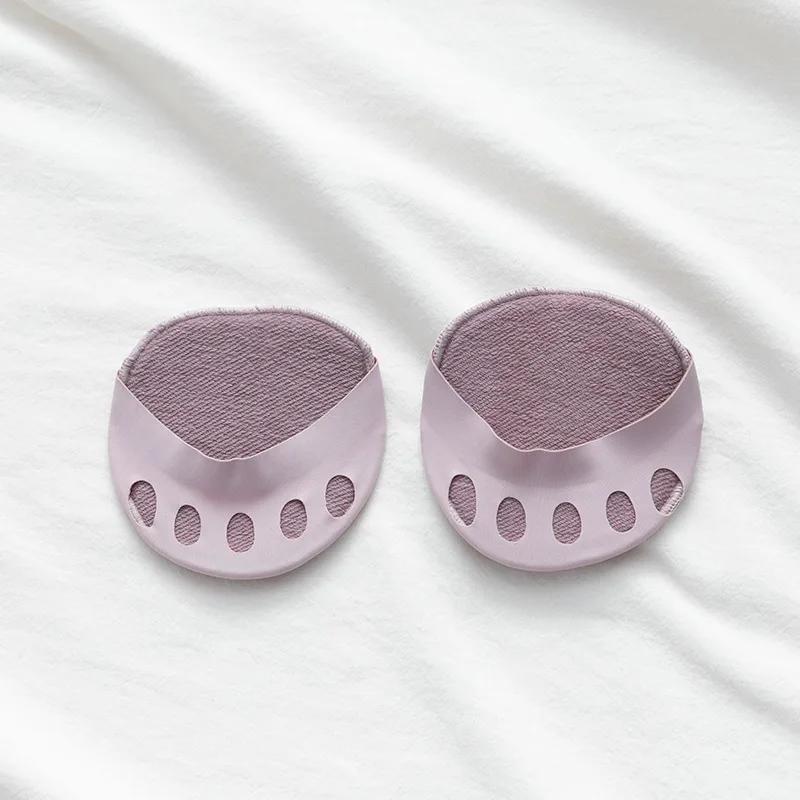 Five Fingers Forefoot Pads for Women High Heels Half Insoles Summer Thin Breathable Ice Silk Invisible No Show Socks Insoles