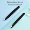1Pcs Precision Stainless Steel Slant Tip Tweezers for Eyebrow & Facial Hair Removal Blackhead Removal Pointed Angle Tip