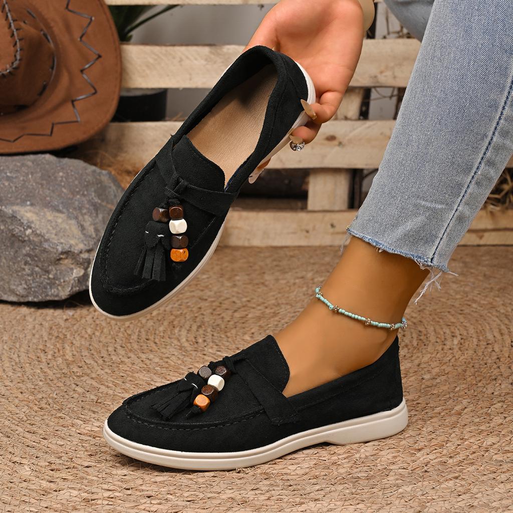 2025 Spring and Autumn New Lazy One-pedal Flat British Style Retro Loafer Single Shoes Women's Versatile Matte Women's Shoes