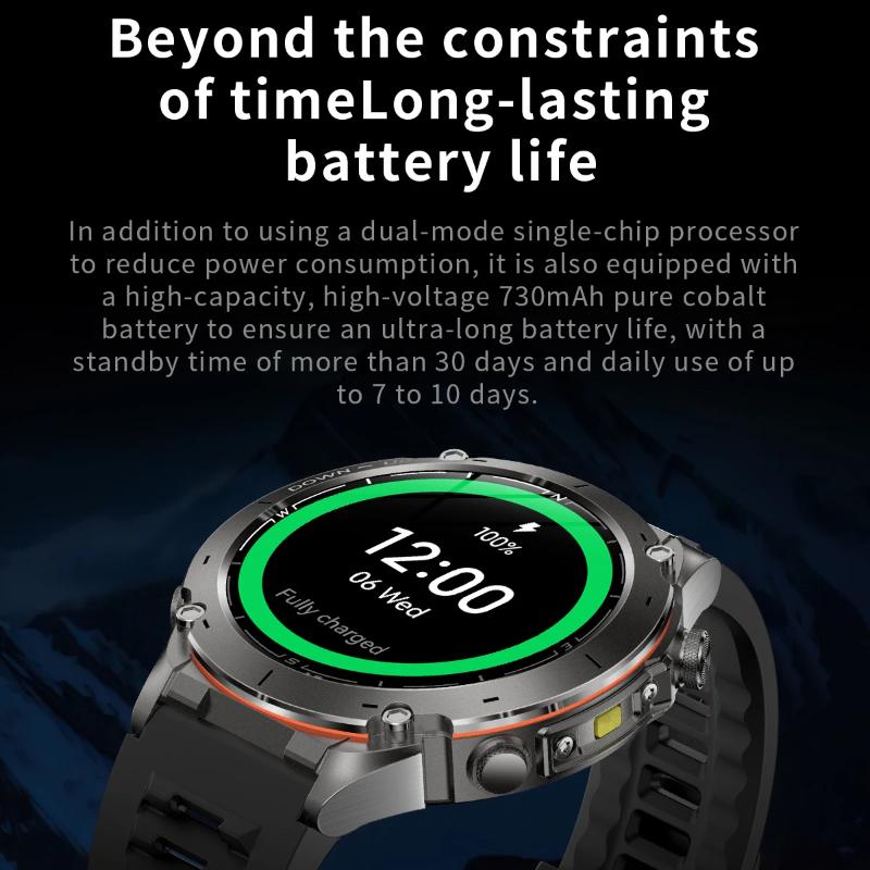 2025 NEW Original Built-in Dual-band GPS Men Smartwatch BT Call Fitness Military 10ATM IP68 Military Sport Smart Bracelet  for Xiaomi
