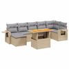 VidaXL Salon de Jardin avec Coussins 8 pcs, Canapés de Terrasse, Ensemble de Meubles de Patio, Mobilier d'Extérieur, Beige 3271864