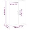 VidaXL Armoire murale chêne sonoma 69,5x34x90 cm 828447
