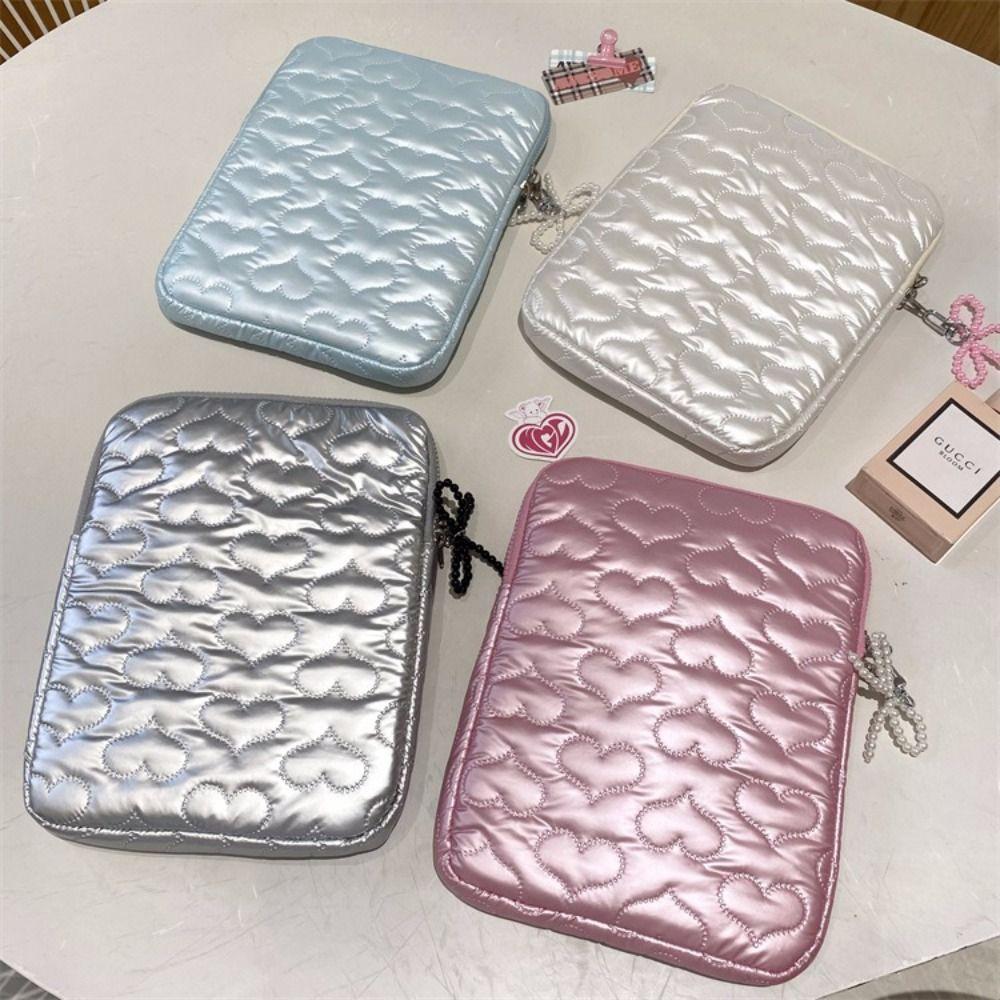 13 15 inch Laptop Sleeve Heart Bowknot Tablet Pouch 2024 Storage Bag  Office School