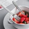 Rutschfestes Griff-Geschirrset mit Löffel und Gabel für Milchtee, Kaffee, Dessertschalen, Dicke 304 Edelstahl, einteilig geformtes Besteck für Zuhause