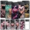 Colored Love Heart Printed Hard PC Phone Case For Samsung Galaxy Z Flip 7 6 5 4 Black Cover For Galaxy Z Flip 3 Foldable Shell