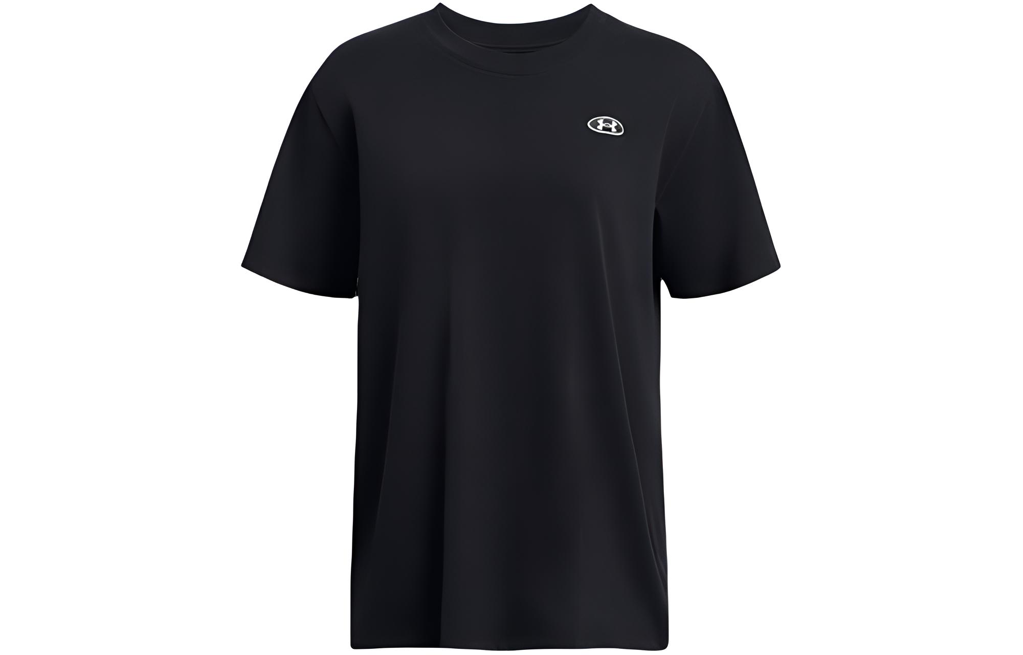 Under Armour Drop Shoulder Sleeve T Shirt Women s Black 1383045-001 L