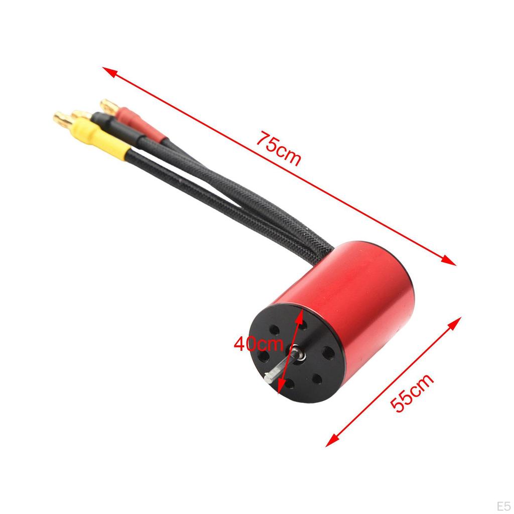 12 Slot RC Brushless Motor, 4 Pole 2435 Motor Waterproof Sensorless Car Upgrade Part, Model