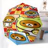 Rilakkuma,Bear Automatic Folding Umbrella Simple 8 Rib Design, Bright Cartoon Pattern, Durable Iron Frame, Suitable For Travel, Outdoor, Bea