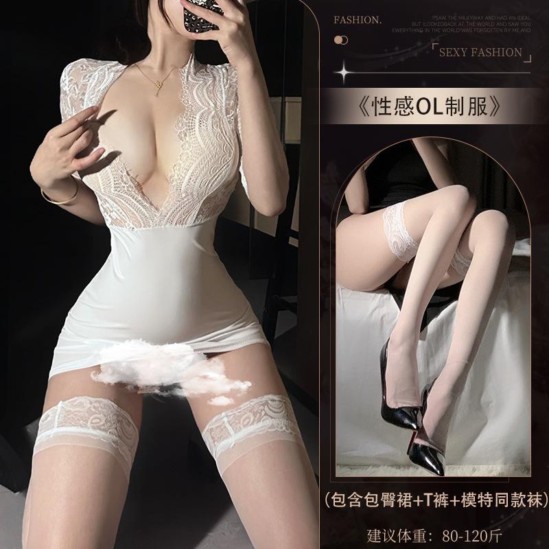 Erotic Lingerie Female Sexy Pure Desire Secretary Free Uniform Seduction Deep V Hot Passion